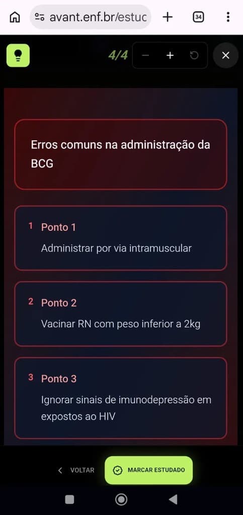 NeuroSlide zona de perigo listando erros comuns no player AVANT